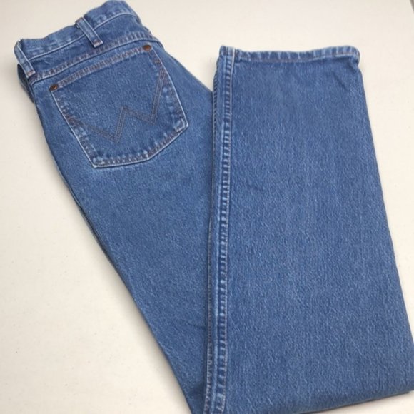 LIKE NEW MENS VINTAGE WRANGLER STRAIGHT JEANS 29x34 - Picture 5 of 10